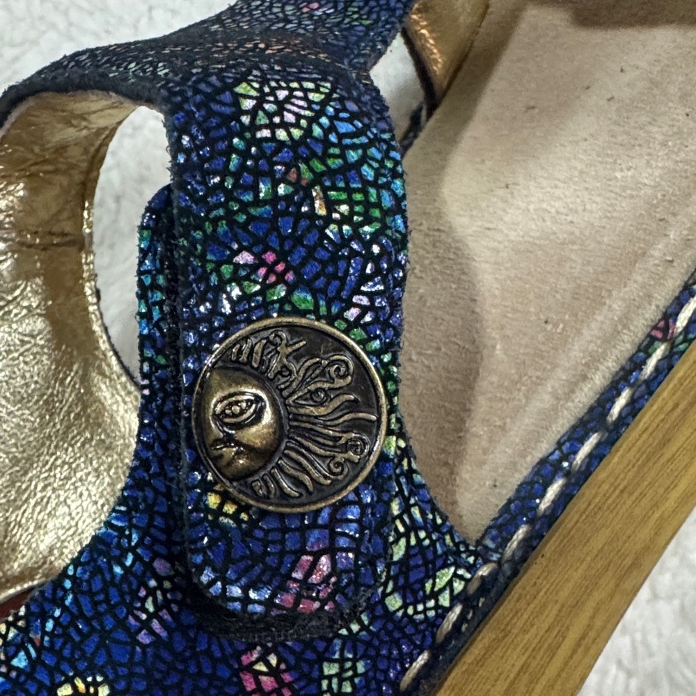Alegria Blue Multicolor Sandals Ken-158W - Picture 6 of 7